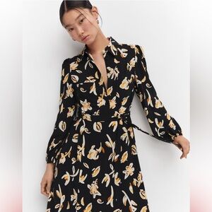 Mango Long Sleeve Dress